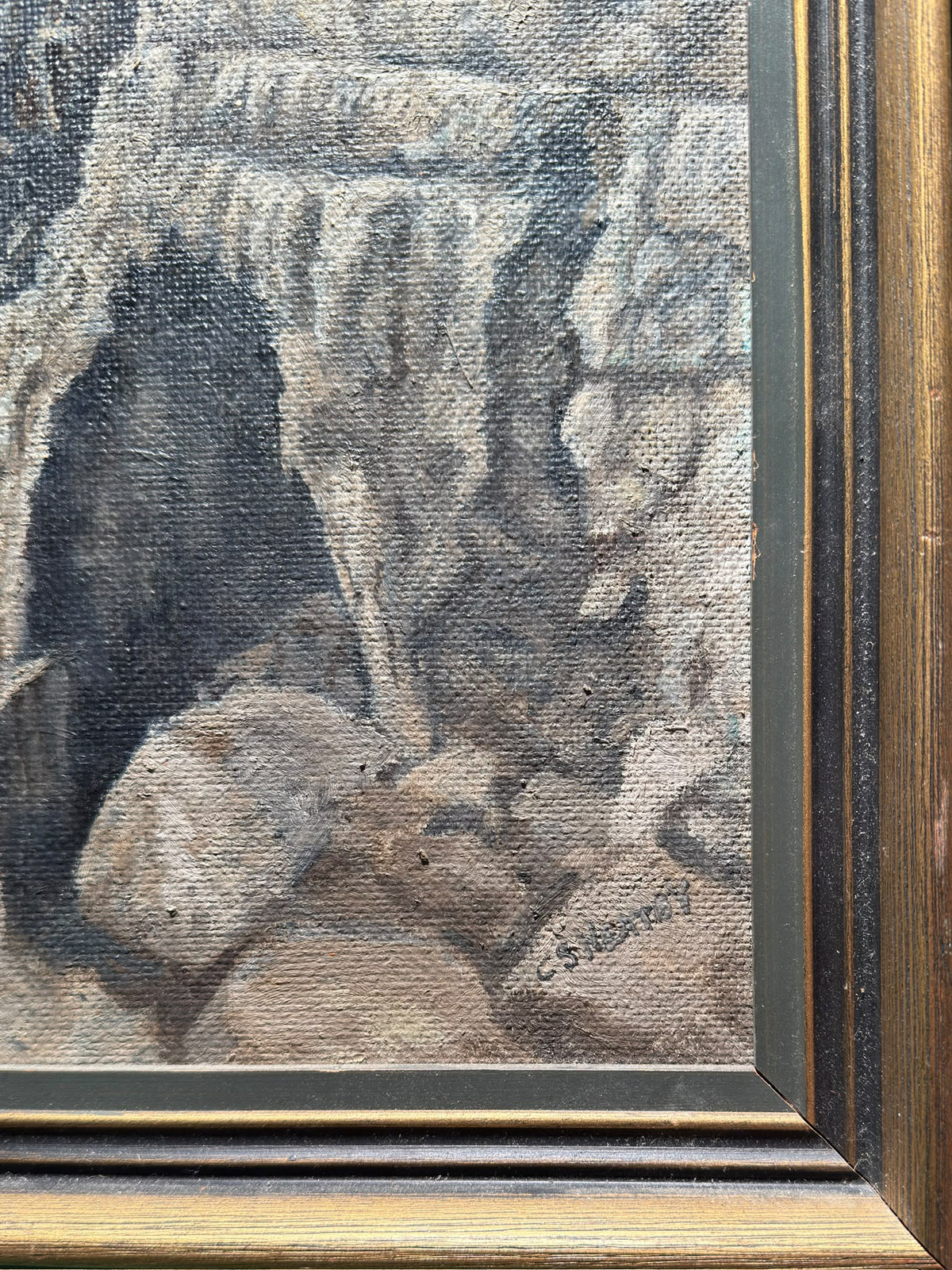 Oil Painting On Board Coastal Landscape Signed C.S.Neatby 1977