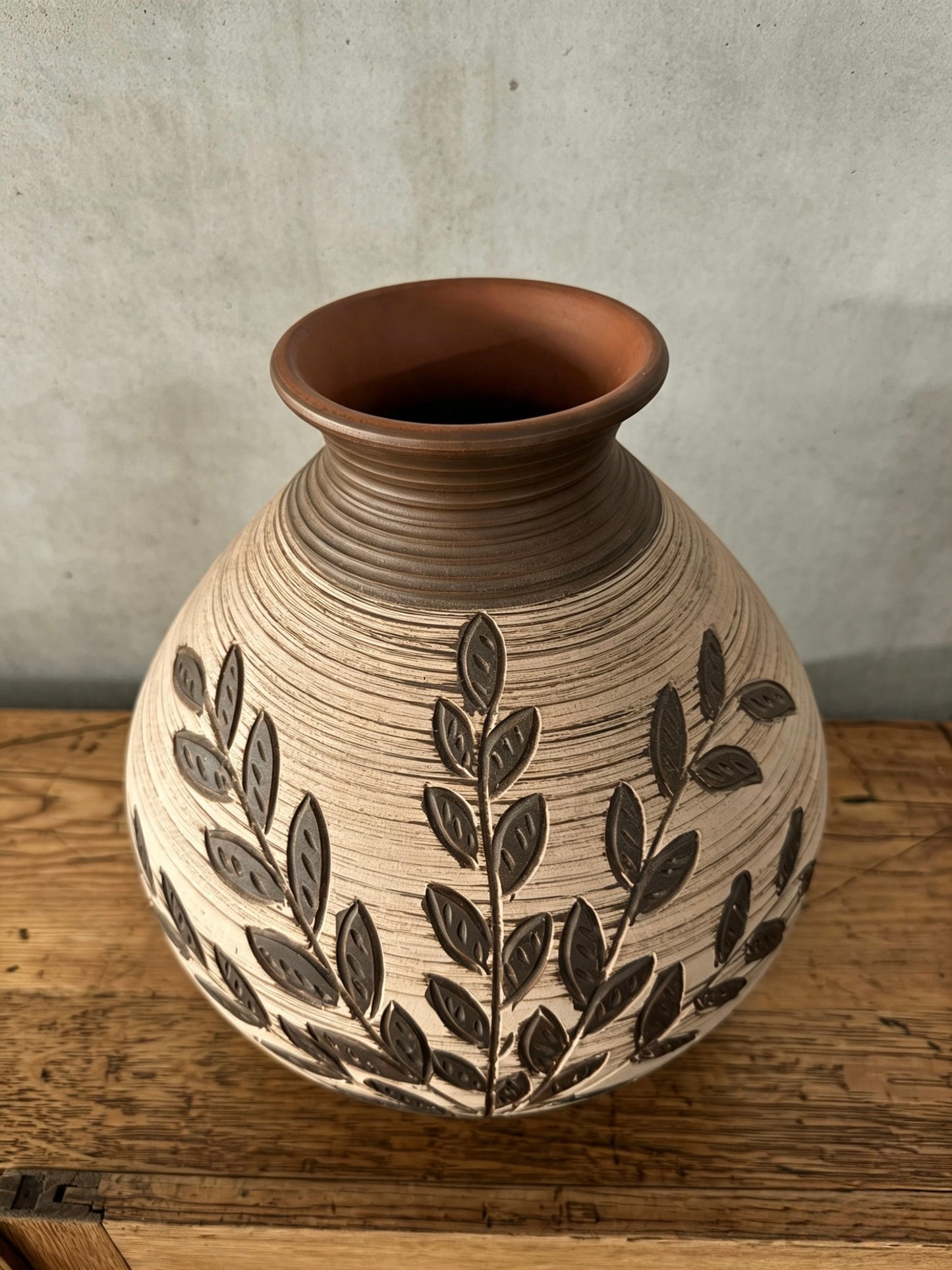 1960s Terracotta Vase Studio Pottery West German Pottery