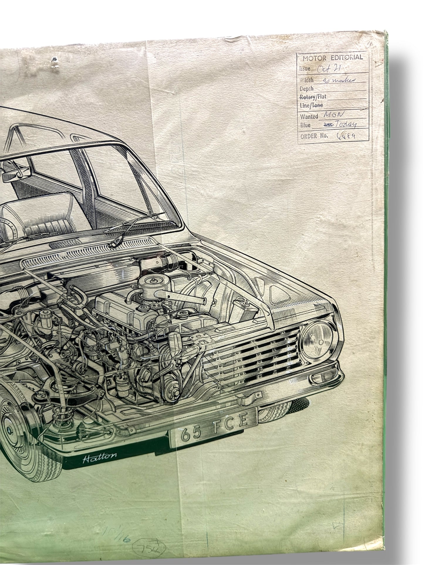 Vauxhall Victor Pen & Ink Cutaway By Brian Hatton 1965