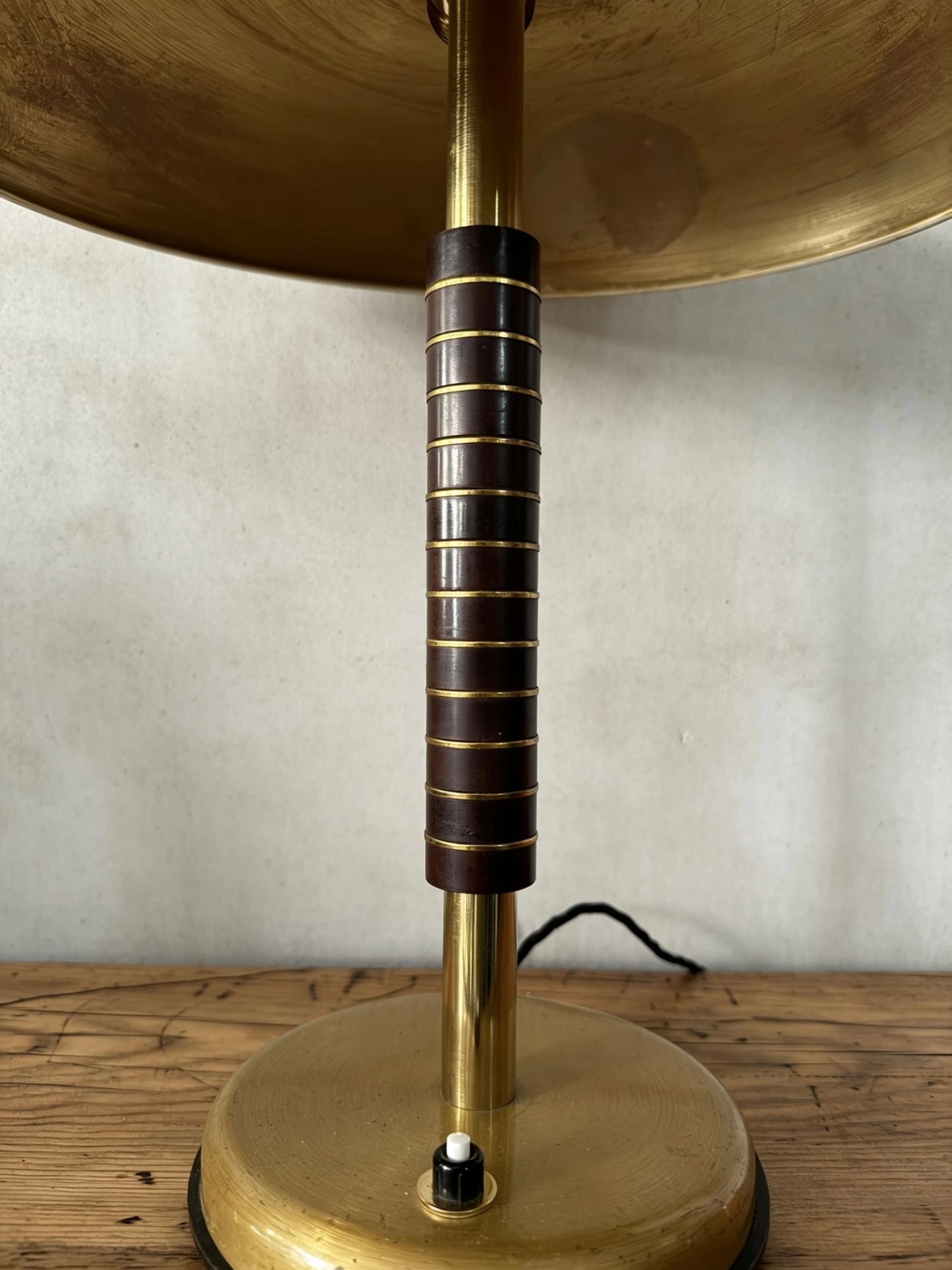 1940s Gold Table Lamp By SBF Sächsische Bronzewarenfabrik