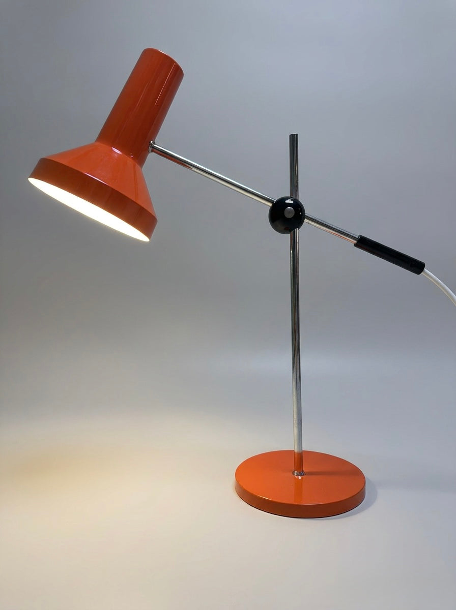 1970s German Retro Orange Table Lamp