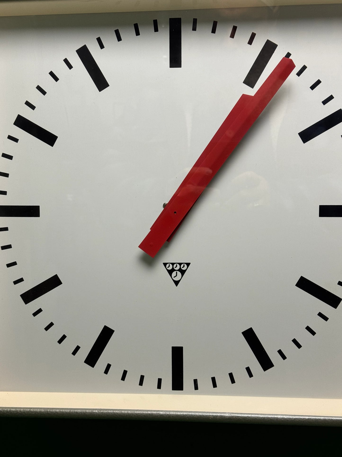 Large Czech Industrial 1970s Square Factory Clocks By Pragotron