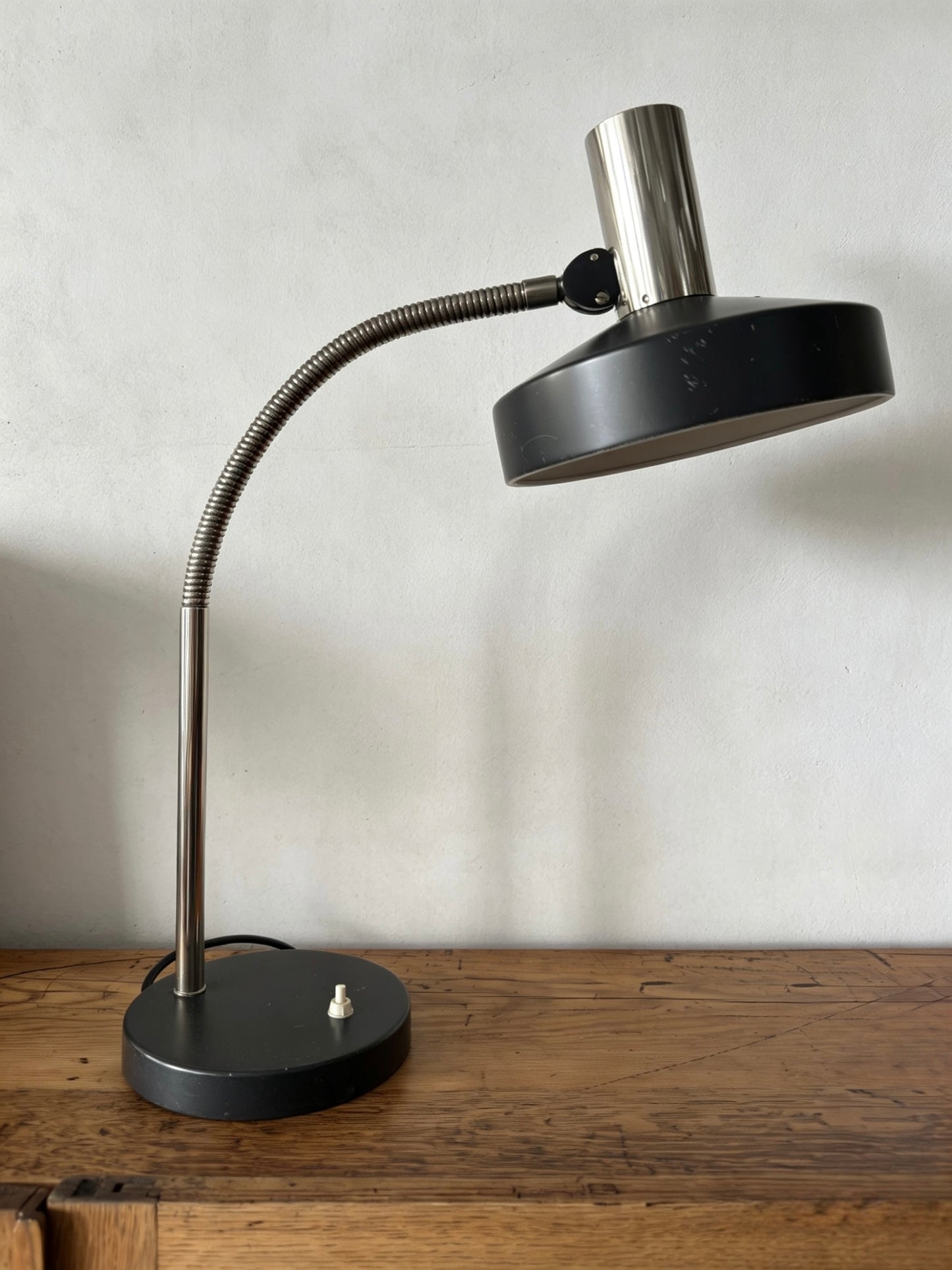 1970s Large Gooseneck Table Lamp By Kaiser Leuchten Germany