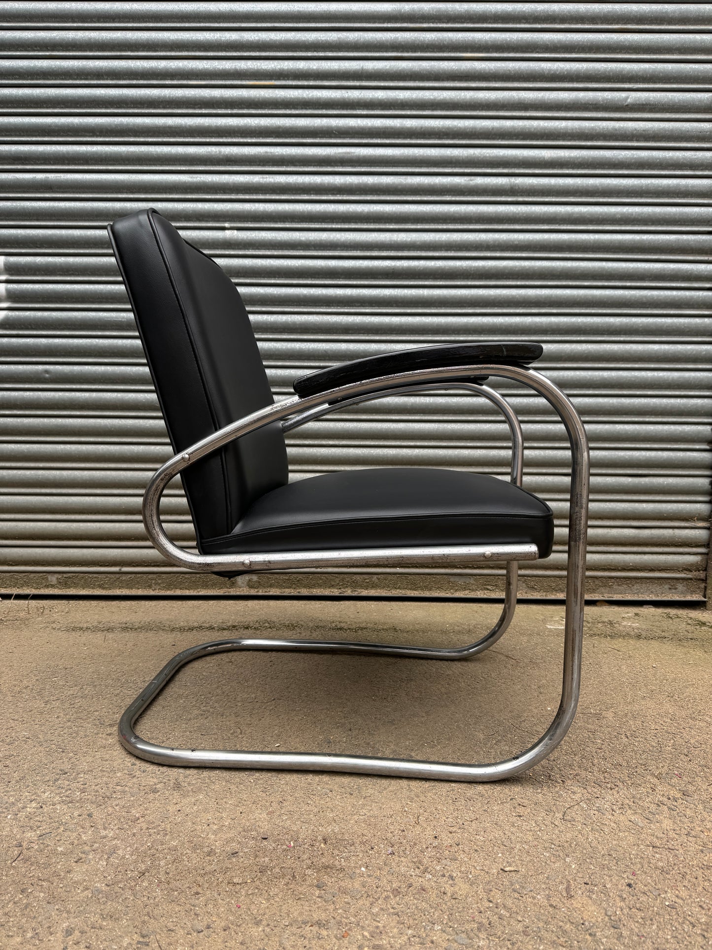 1930s Bauhaus Tubular Steel Arm Chair By Mauser Werke Waldeck Model RS7