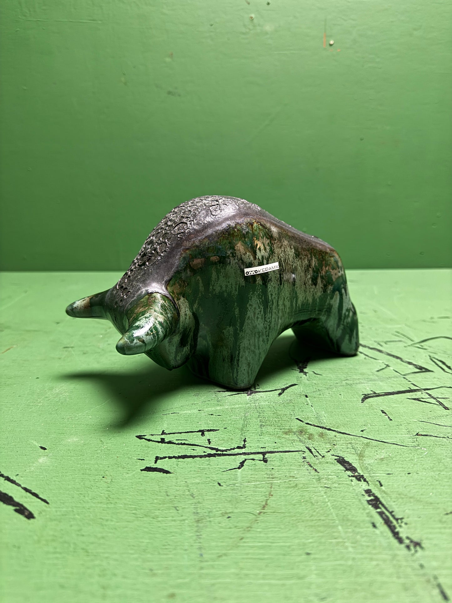 Otto Keramik Classic Ceramic Bull West German Pottery Fat Lava