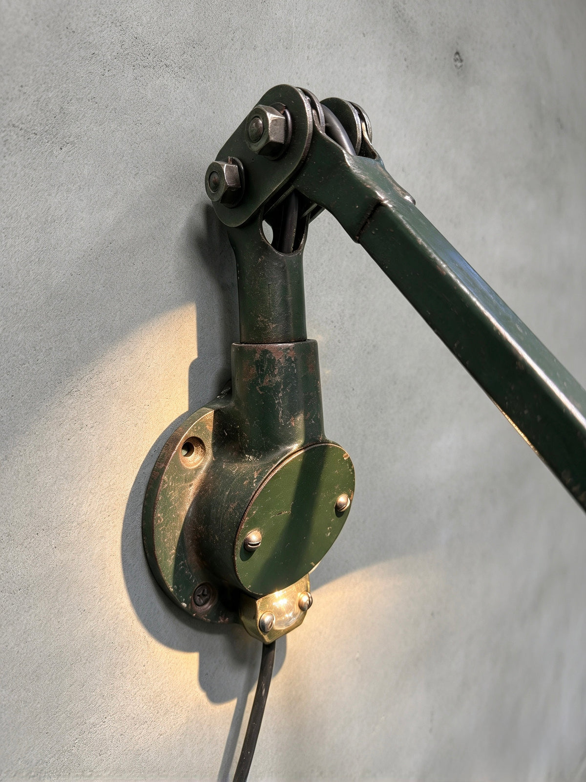 Large 1930s Industrial Wall Lamp By Mek Elek London