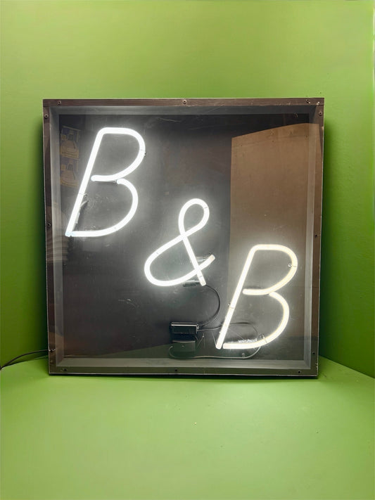 Large ‘ B&B ‘ Bed & Breakfast Neon Sign Circa 1980s