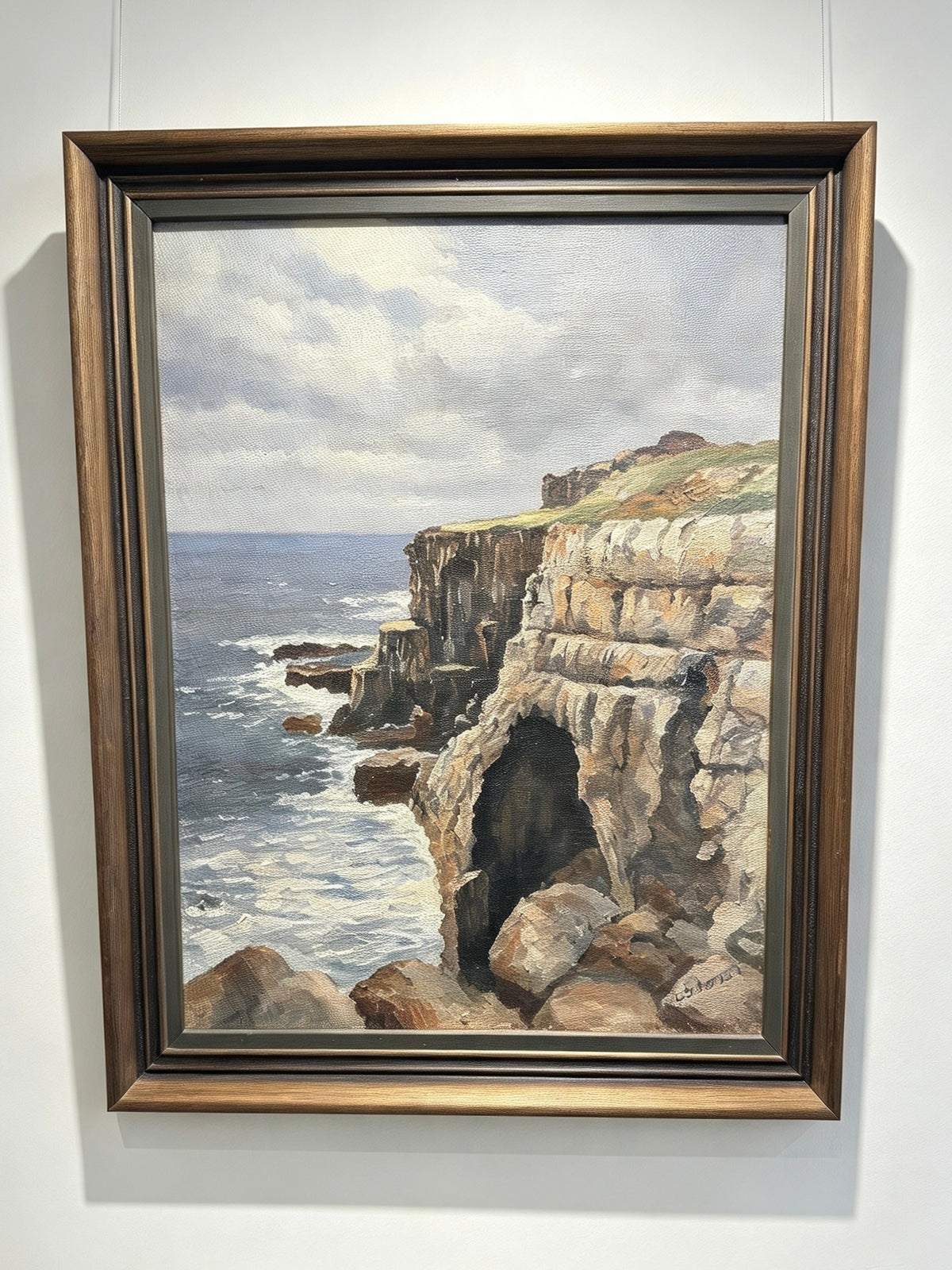 Oil Painting On Board Coastal Landscape Signed C.S.Neatby 1977