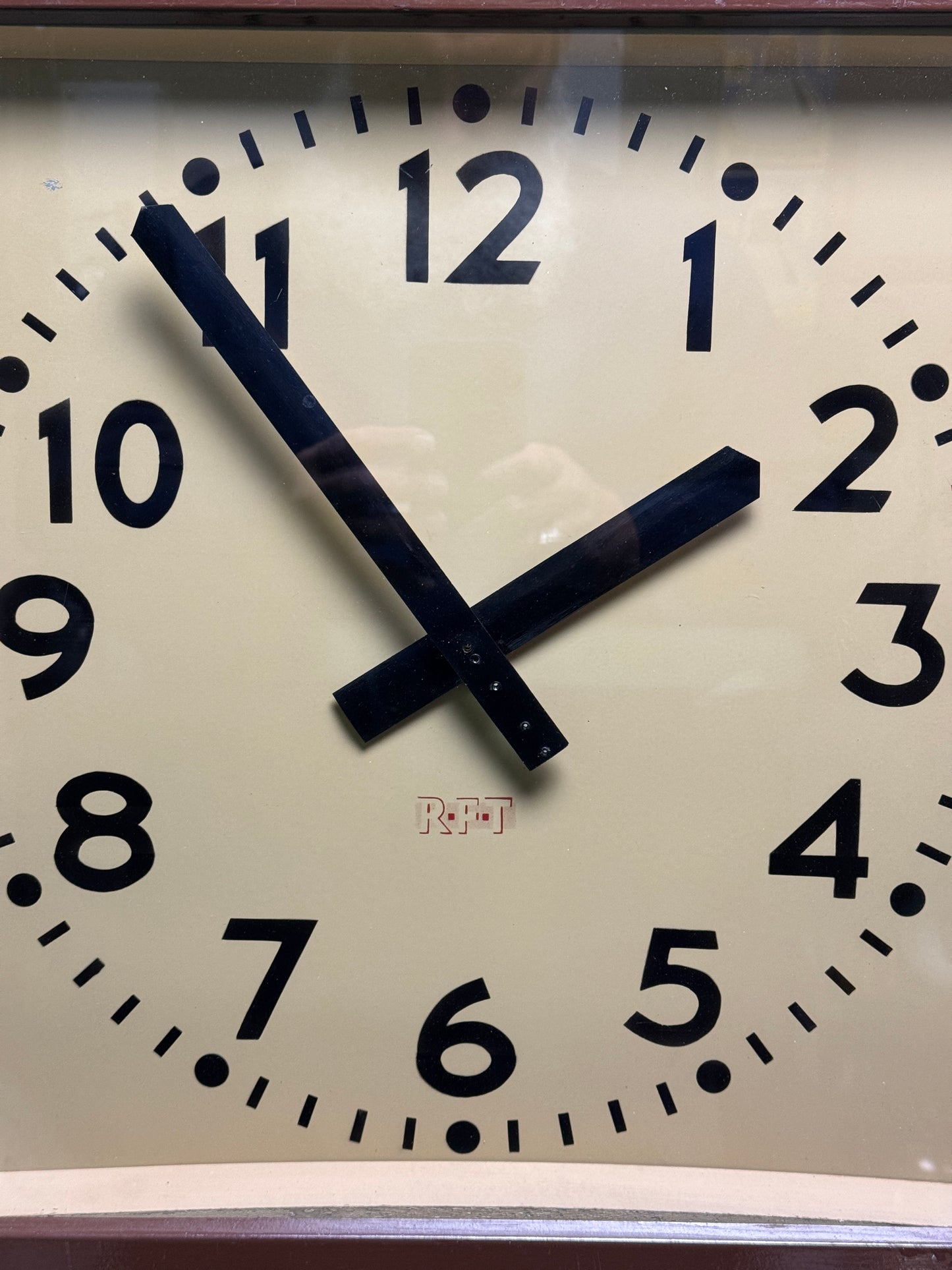 Large 1950s East German Industrial Factory Clock By RFT