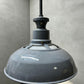 1930s Large Enamel Pendant Lights With Opaline Diffusers By Benjamin