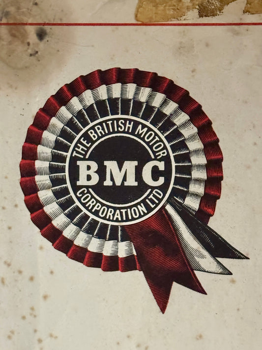 B.M.C. British Motor Corporation Educational Poster Circa 1950s