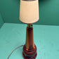 Mid Century 1960s Scandinavian Turned Teak Table Lamp