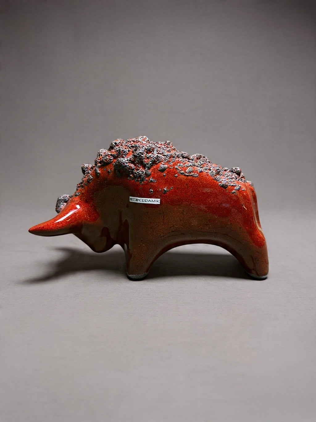 Otto Keramik Classic Ceramic Bull West German Pottery Fat Lava