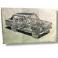 Vauxhall Viva Pen & Ink By Brian Hatton 1963