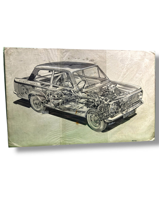 Vauxhall Viva Pen & Ink By Brian Hatton 1963