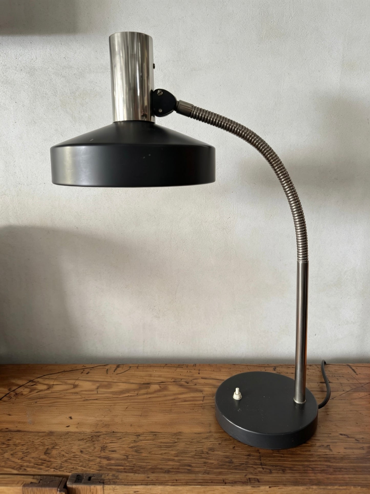 1970s Large Gooseneck Table Lamp By Kaiser Leuchten Germany