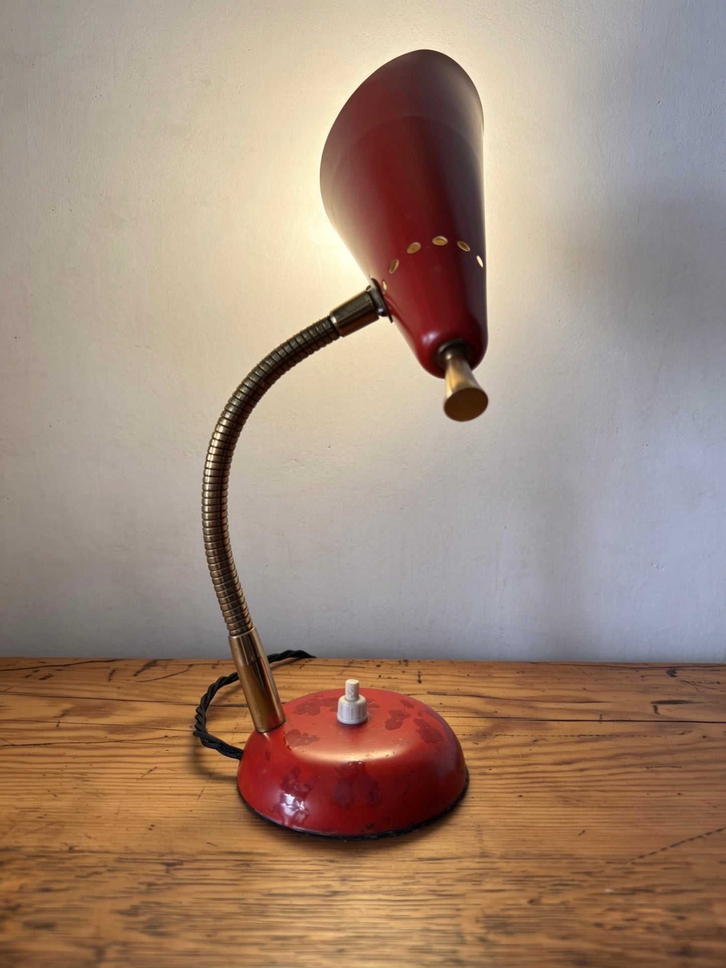 1960s Italian Gooseneck Table Lamp By Stilnovo