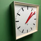 Large Czech Industrial 1970s Square Factory Clocks By Pragotron