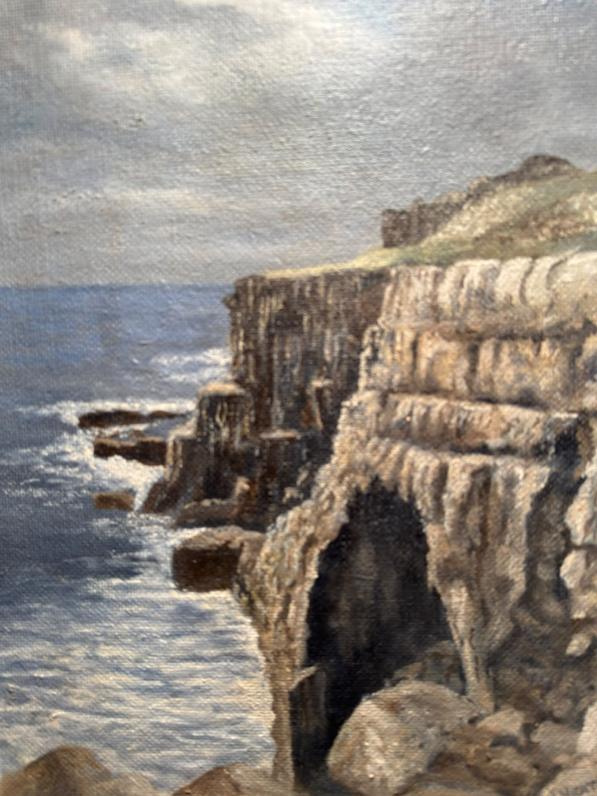 Oil Painting On Board Coastal Landscape Signed C.S.Neatby 1977