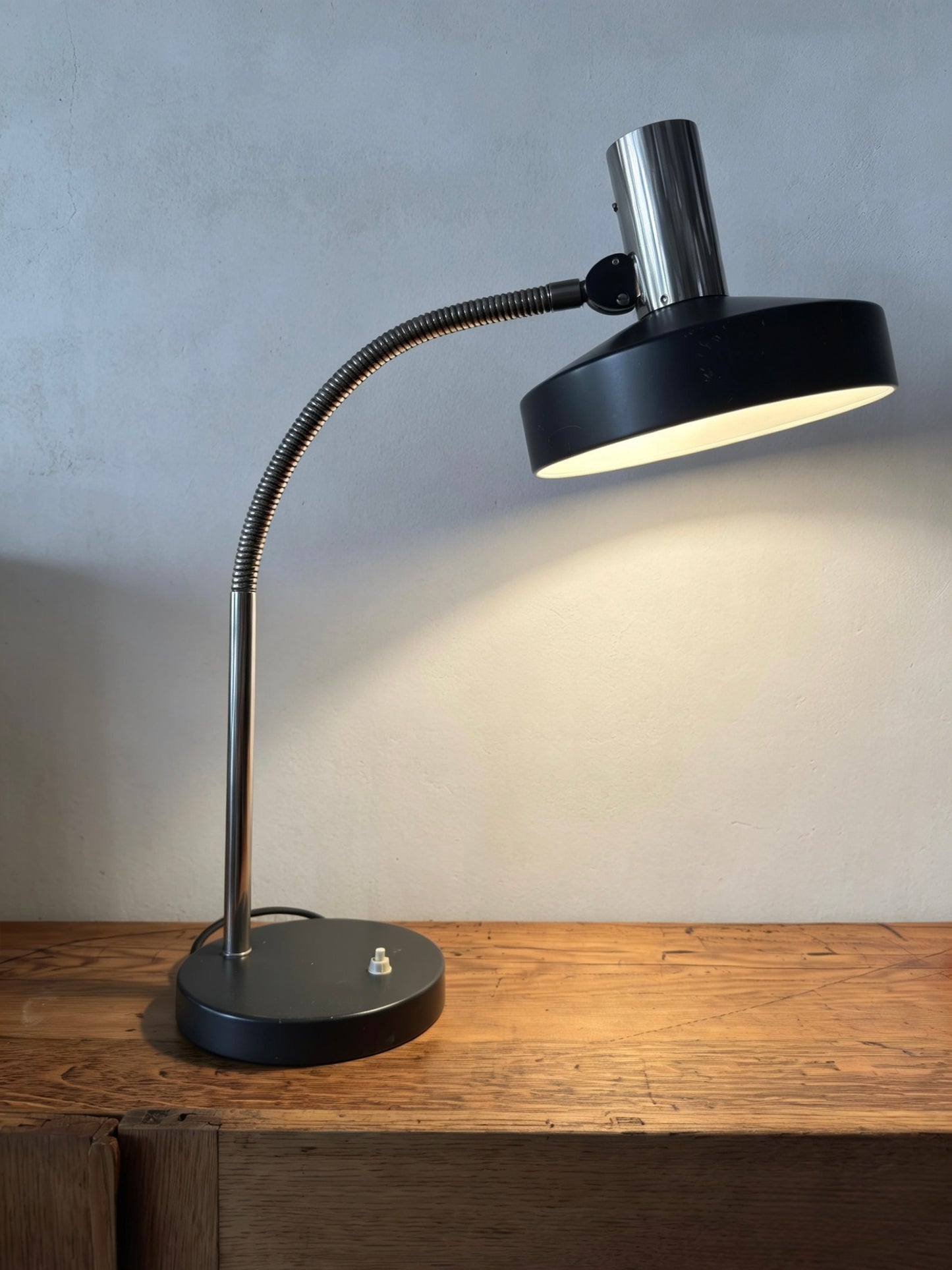 1970s Large Gooseneck Table Lamp By Kaiser Leuchten Germany