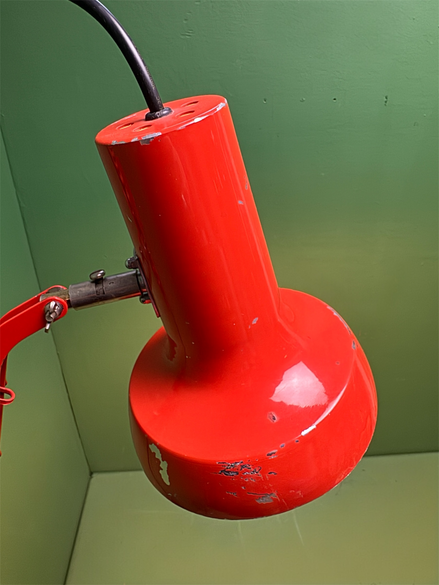 1970s Bright Orange Scissor Lamps By SIS Germany