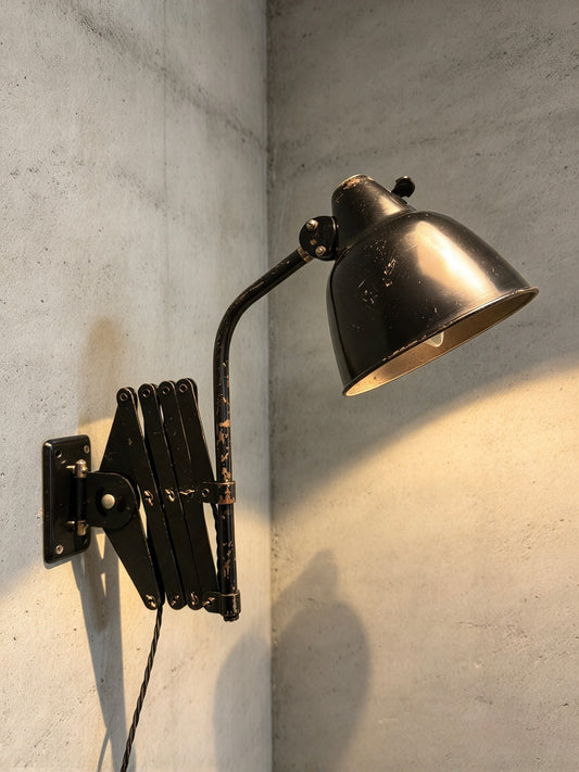 1940s Industrial Scissor Lamp By Helo Leuchten