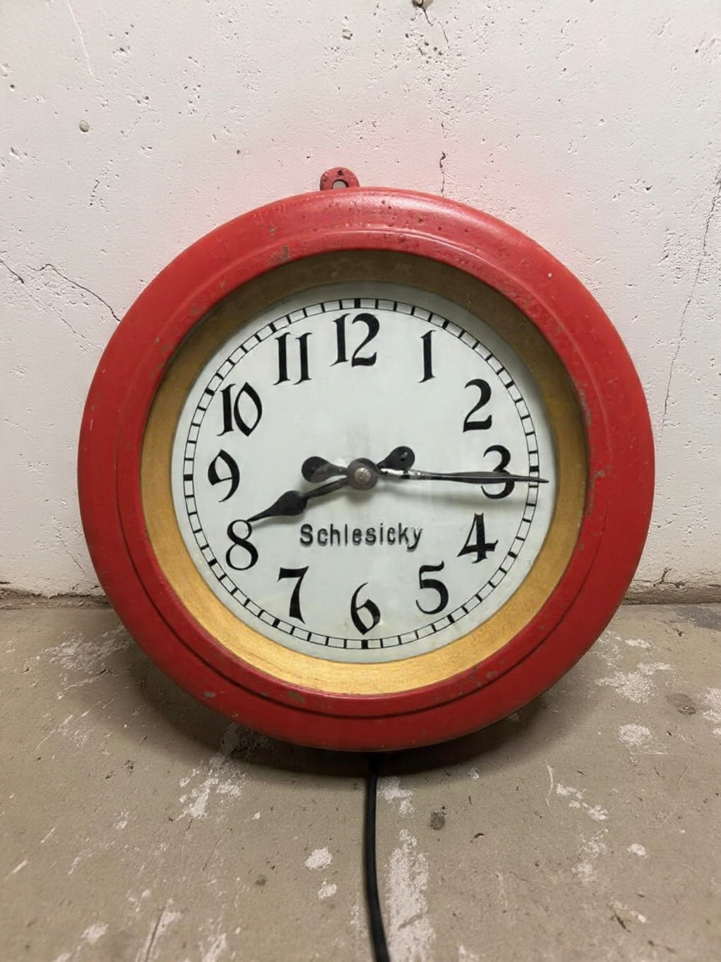 Early 1900s CTW Shop Clock From Renowned Watchmaker & Dealer F.Schlesicky