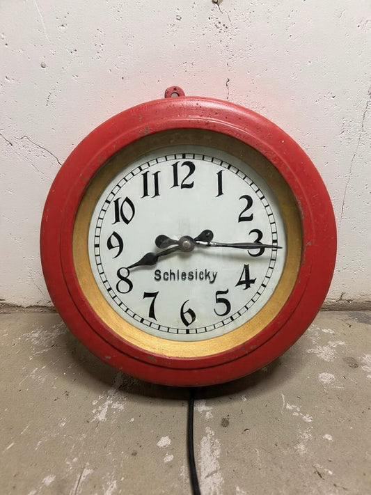 Early 1900s CTW Shop Clock From Renowned Watchmaker & Dealer F.Schlesicky