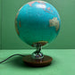 Vintage 1960s German Glass Globe Lamp By JRO Globus Munchen