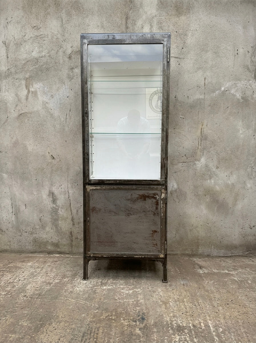 1960s Polish Steel Medical Cabinets