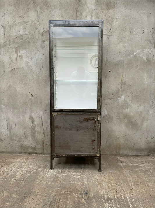 1960s Polish Steel Medical Cabinets