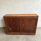 Early 1900s Oak Double Glass Door Display Bookshelf
