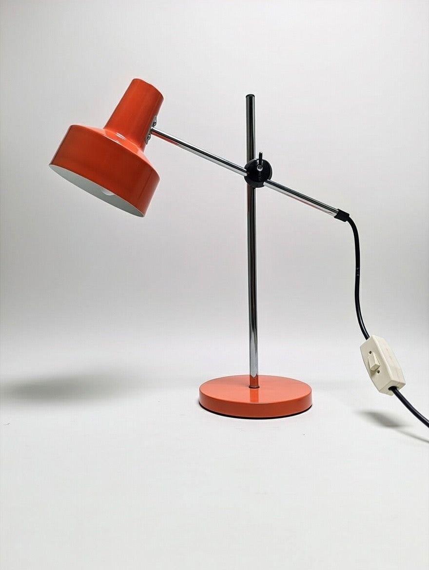 1970s German Retro Orange Table Lamp