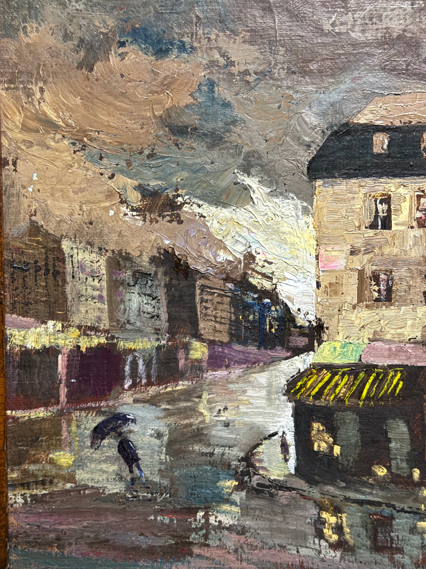 Oil Painting On Board Titled ‘ Stormy Night ‘