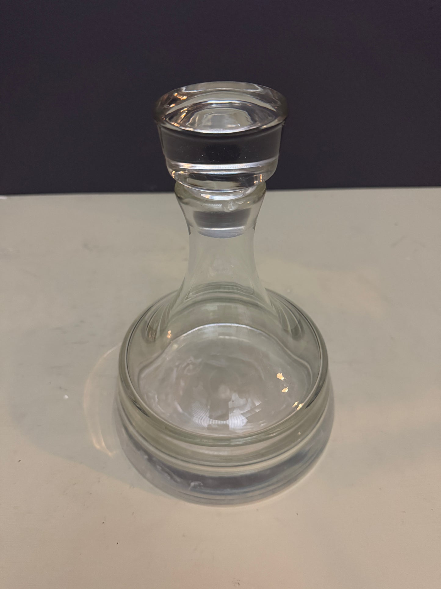 1970s / 80s Chunky Crystal Whiskey Decanter By Wedgewood