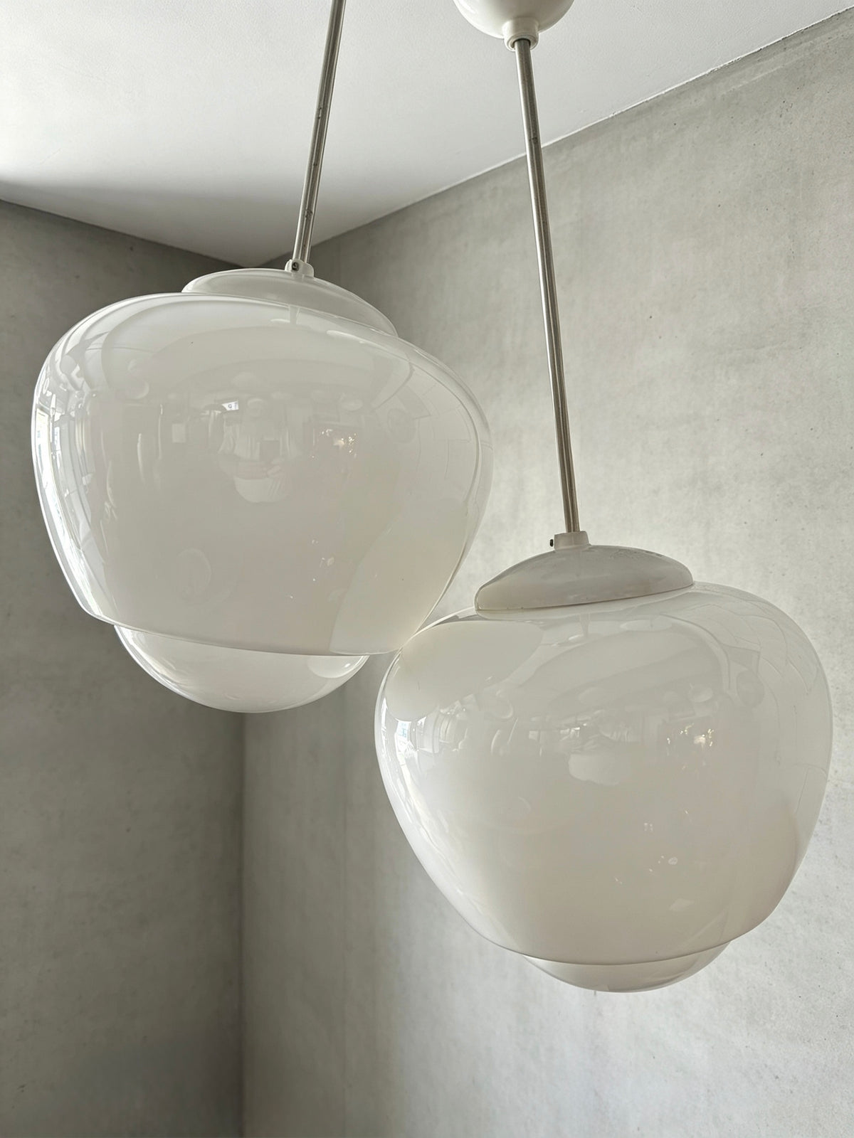 1960s Large Czech Opaline Pendant Light By Napako
