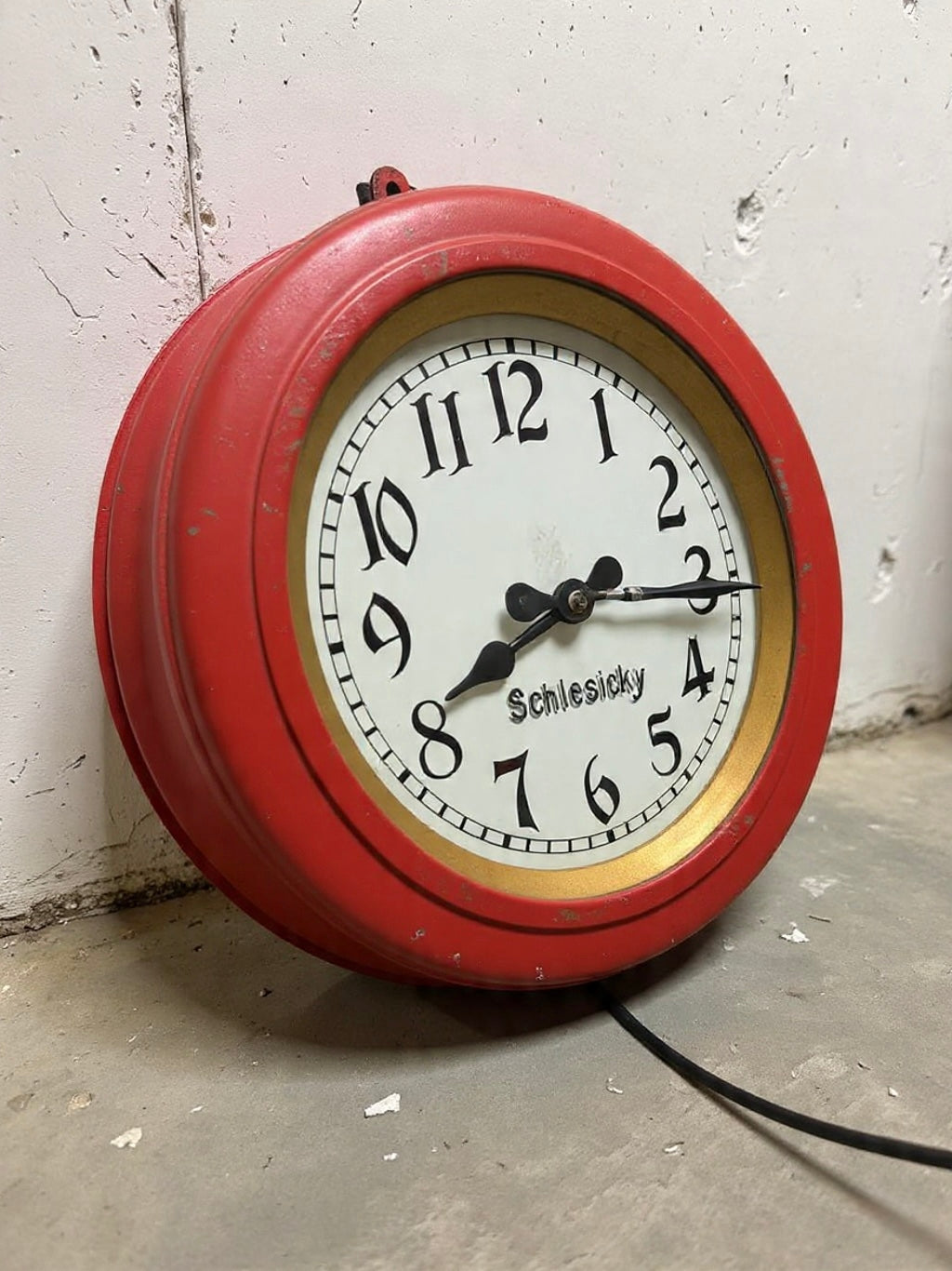 Early 1900s CTW Shop Clock From Renowned Watchmaker & Dealer F.Schlesicky