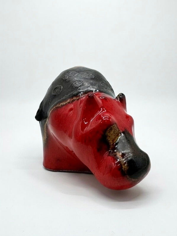 Otto Keramik Ceramic Hippopotamus West German Pottery Fat Lava