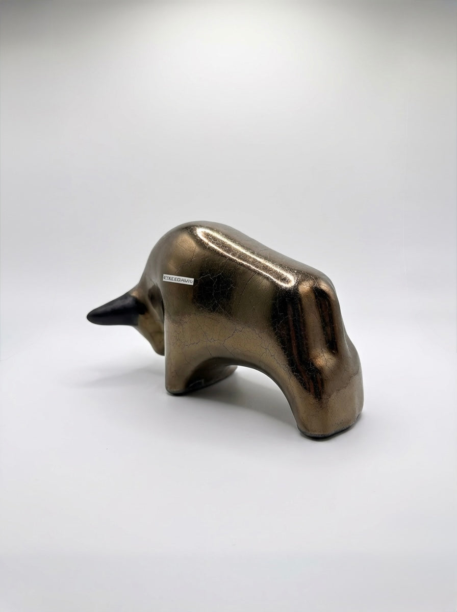 Otto Keramik Classic Ceramic Bull West German Pottery Fat Lava