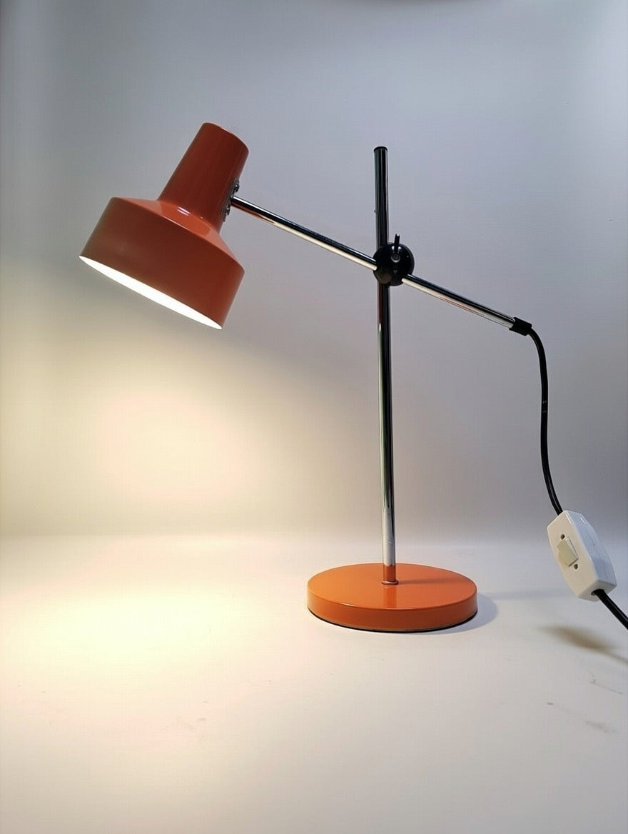 1970s German Retro Orange Table Lamp