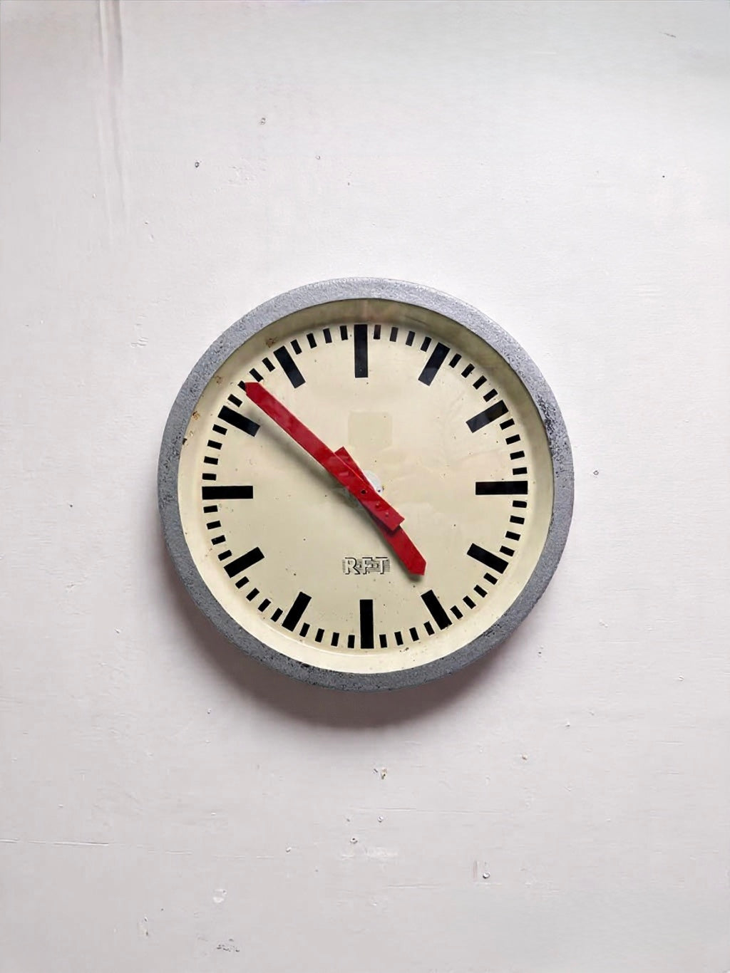 1960s East German Industrial Factory Clock By RFT