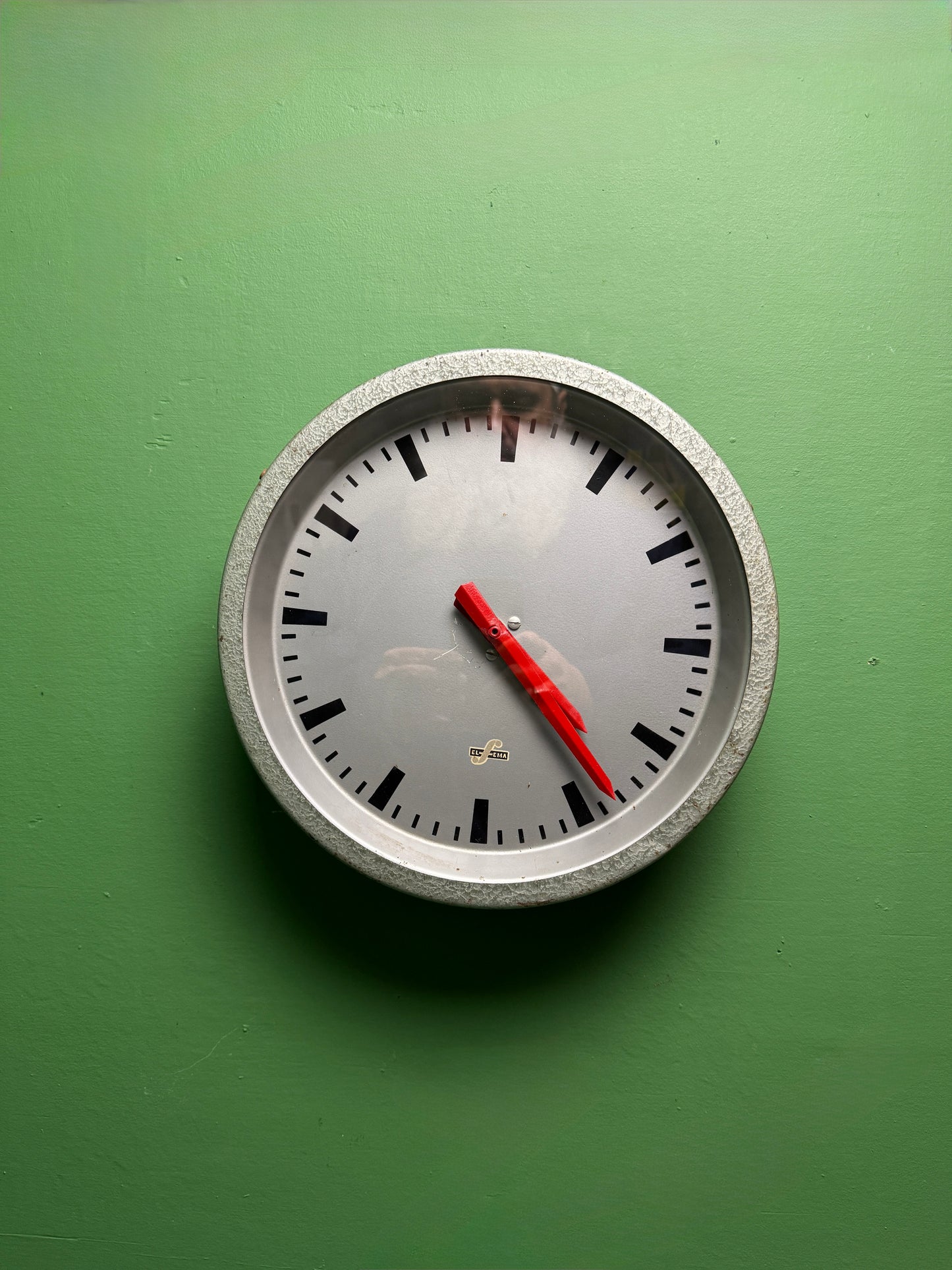 1960's East German Industrial Factory / Office Clocks By Elfema