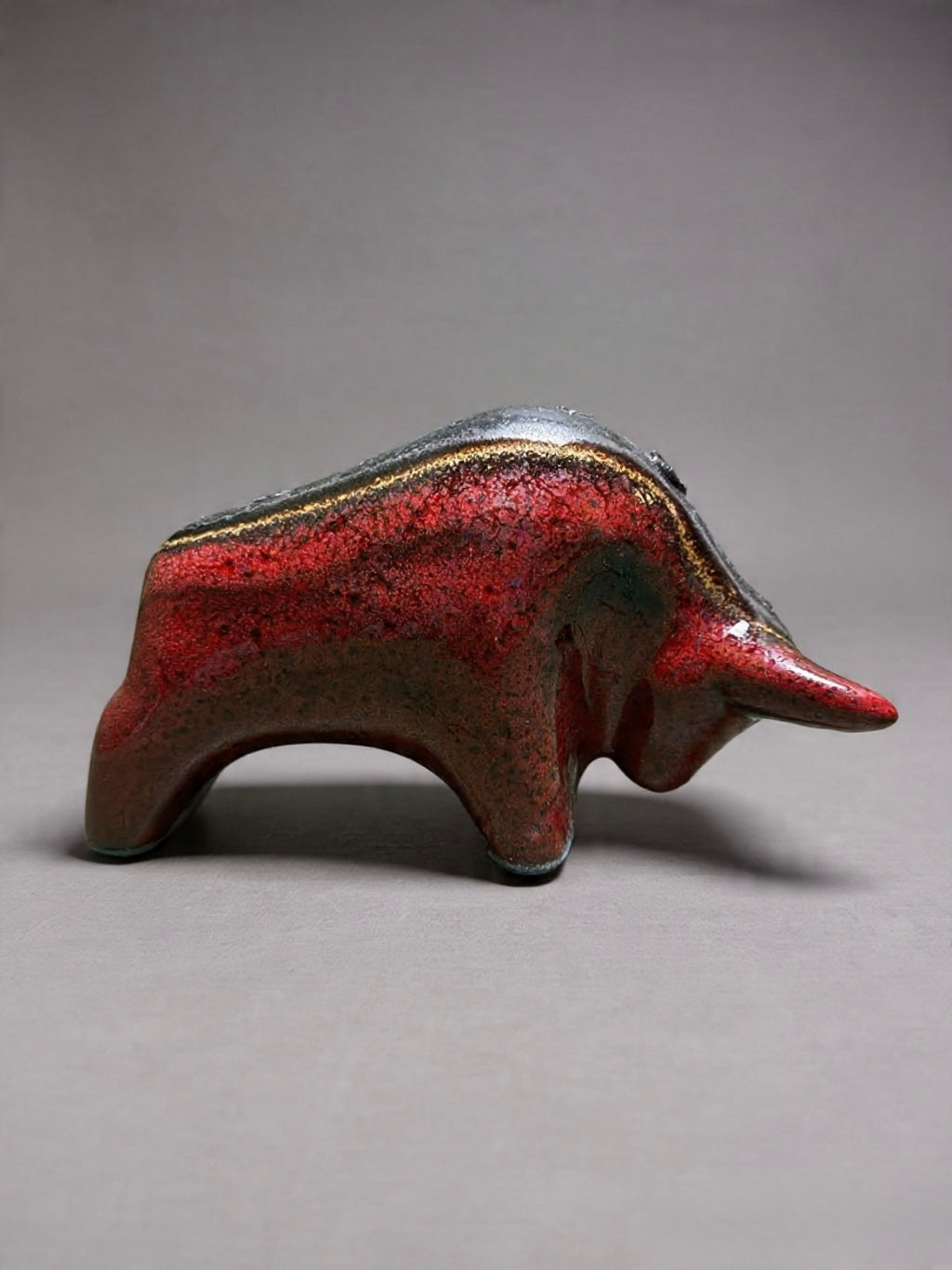 Otto Keramik Classic Ceramic Bull West German Pottery Fat Lava