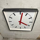 Large Czech Industrial 1970s Square Factory Clocks By Pragotron