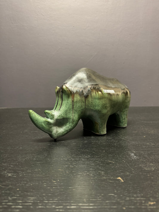 Exclusive Otto Keramik Ceramic Rhino West German Pottery Fat Lava