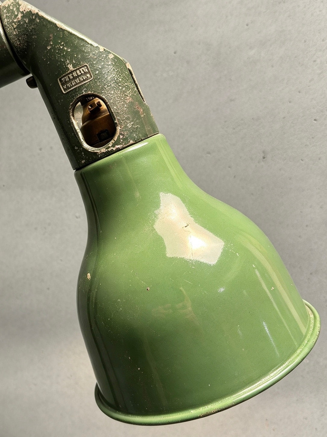 Large 1930s Industrial Wall Lamp By Mek Elek London