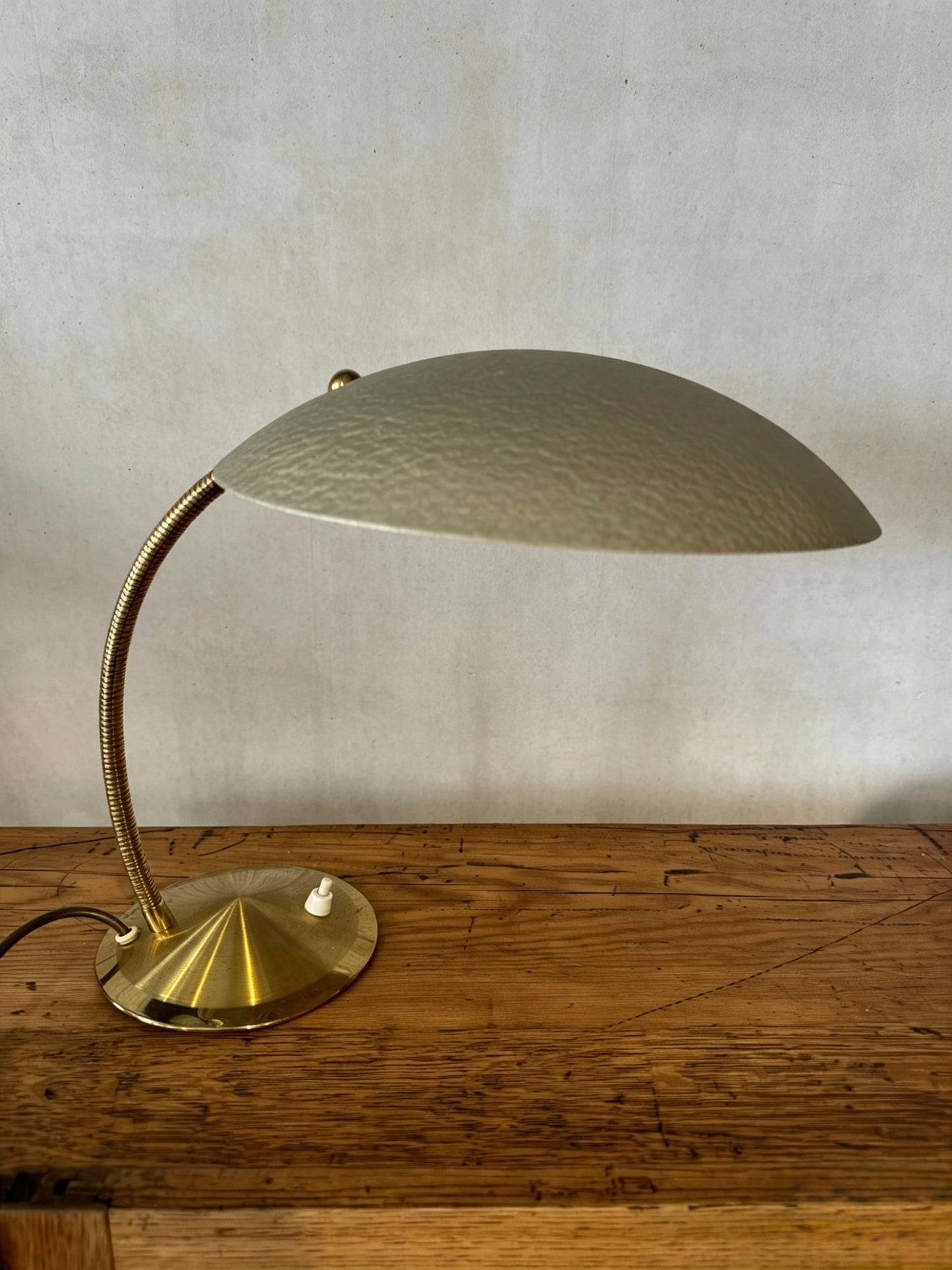 1950s Modernist Goose Neck Table Lamp By Gecos - Gebrüder Cosack Ligting Germany