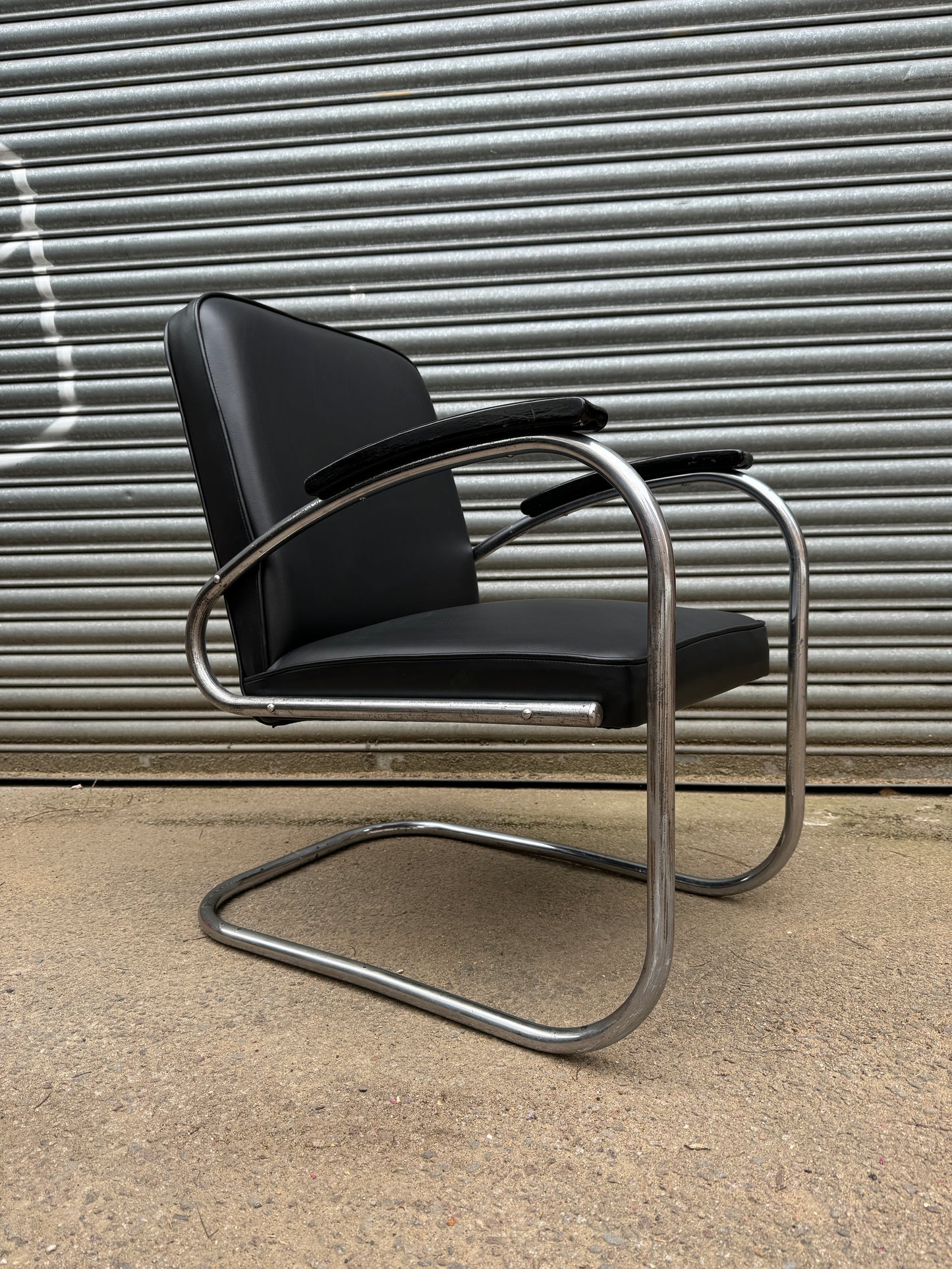 1930s Bauhaus Tubular Steel Arm Chair By Mauser Werke Waldeck Model RS7