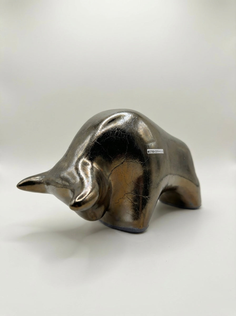 Otto Keramik Classic Ceramic Bull West German Pottery Fat Lava