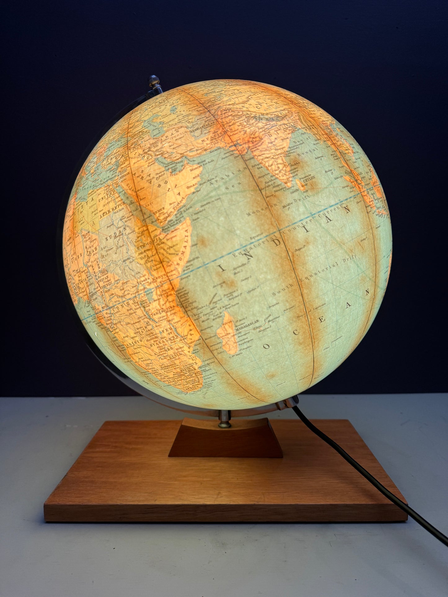 Dietrich Reimer Andrews & Steiner Glass Globe Lamp Berlin 1961